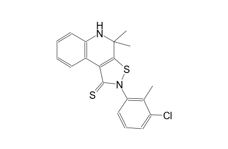 2-(3-chloro-2-methylphenyl)-4,4-dimethyl-4,5-dihydroisothiazolo[5,4-c]quinoline-1(2H)-thione