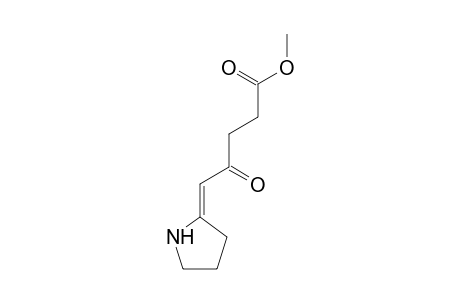 4-Oxopentanoic acid, 5-(2-pyrrolidinylidene)-, methyl ester