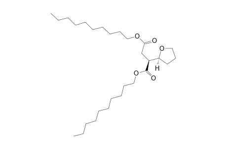 Syn-2-(Tetrahydro-2-furanyl)butanedioic acid 1,4-didecyl ester