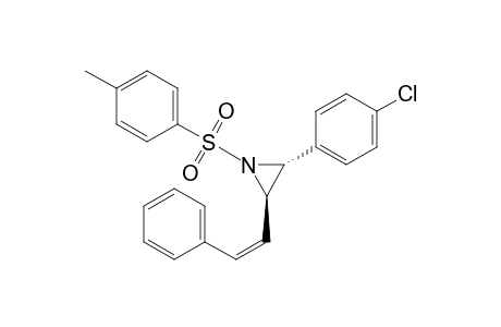 cis-N-Tosyl-2-(p-chlorophenyl)-3-(trans-.beta.-phenylvinyl)aziridine