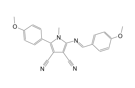 1H-Pyrrole-3,4-dicarbonitrile, 2-(4-methoxyphenyl)-5-[[(4-methoxyphenyl)methylidene]amino]-1-methyl-