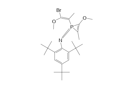 E-1-(2,4,6-TRI-TERT.-BUTYLPHENYLAMINO)-1-(1-METHOXY-1-BROMOPROPEN-2-YL)-2-METHYL-3-METHOXY-LAMBDA-(5)-PHOSPHIRENE