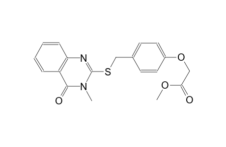 Methyl (4-([(3-methyl-4-oxo-3,4-dihydro-2-quinazolinyl)sulfanyl]methyl)phenoxy)acetate