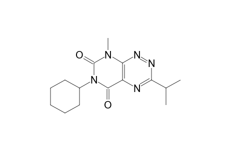 Pyrimido[5,4-e]-1,2,4-triazine-5,7(6H,8H)-dione,6-cyclohexyl-8-methyl-3-(1-methylethyl)-