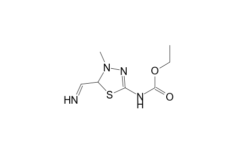 3-Methyl-5-[(ethoxycarbonyl)amino]-1,3,4-thiadiazoline-2-methylimine