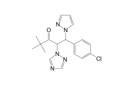 3-Pentanone, 1-(4-chlorophenyl)-4,4-dimethyl-1-(1H-pyrazol-1-yl)-2-(1H-1,2,4-triazol-1-yl)-