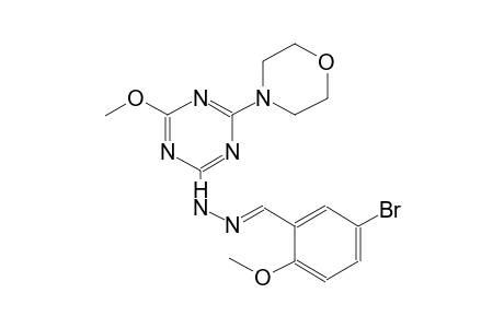 benzaldehyde, 5-bromo-2-methoxy-, [4-methoxy-6-(4-morpholinyl)-1,3,5-triazin-2-yl]hydrazone