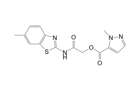 2-[(6-methyl-1,3-benzothiazol-2-yl)amino]-2-oxoethyl 1-methyl-1H-pyrazole-5-carboxylate
