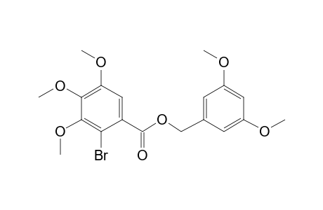 Benzoic acid, 2-bromo-3,4,5-trimethoxy-, 3,5-dimethoxybenzyl ester