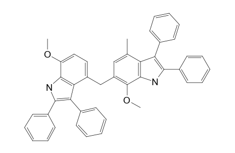 1-(7-Methoxy-4-methyl-2,3-diphenyl-6-indolyl)-1-(7-methoxy-2,3-diphenyl-4-indolyl)-methane