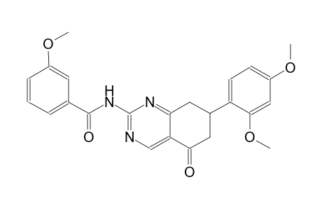 N-[7-(2,4-dimethoxyphenyl)-5-oxo-5,6,7,8-tetrahydro-2-quinazolinyl]-3-methoxybenzamide