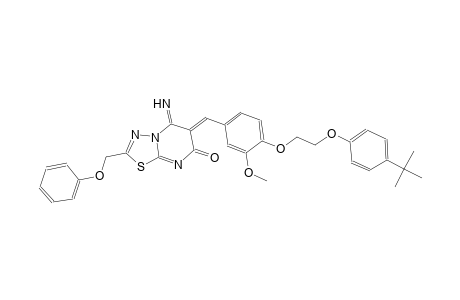 (6Z)-6-{4-[2-(4-tert-butylphenoxy)ethoxy]-3-methoxybenzylidene}-5-imino-2-(phenoxymethyl)-5,6-dihydro-7H-[1,3,4]thiadiazolo[3,2-a]pyrimidin-7-one