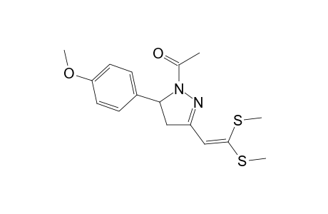 1-[3-[2,2-bis(methylthio)vinyl]-5-(4-methoxyphenyl)-2-pyrazolin-1-yl]ethanone