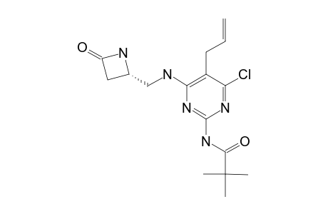 N-[5-ALLYL-4-CHLORO-6-[(S)-4-OXOAZETIDIN-2-YLMETHYLAMINO]-PYRIMIDIN-2-YL]-2,2-DIMETHYLPROPIONAMIDE