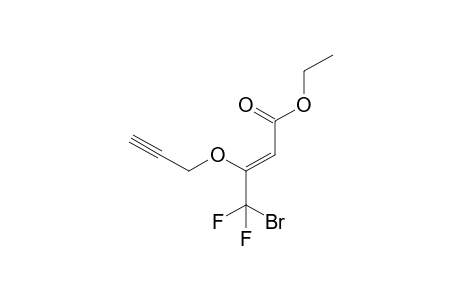 Ethyl (Z)-4-bromo-4,4-difluoro-3-(2-propynoxy)-2-butenoate