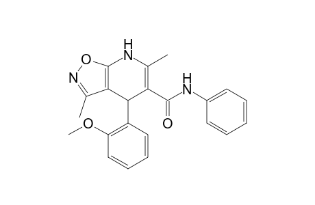 4-(2-Methoxyphenyl)-3,6-dimethyl-N-phenyl-4,7-dihydroisoxazolo[5,4-b]pyridine-5-carboxamide