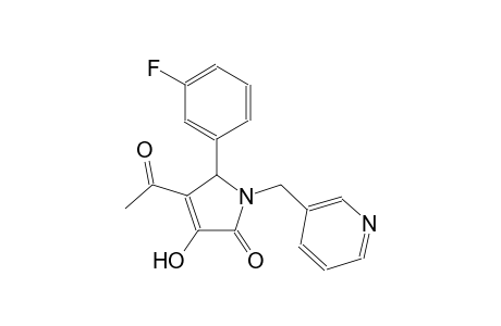 4-acetyl-5-(3-fluorophenyl)-3-hydroxy-1-(3-pyridinylmethyl)-1,5-dihydro-2H-pyrrol-2-one
