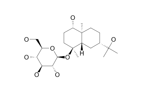 4-BETA-(BETA-D-GLUCOPYRANOSYLOXY)-ENANTIO-EUDESMA-1-ALPHA,11-DIOL;PTERODONTOSIDE-E