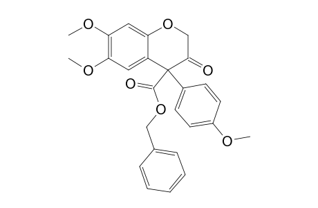 4-Benzyloxycarbonyl-6,7-dimethoxy-4-(4-methoxyphenyl)-2H-1-benzopyran-3(4H)-one