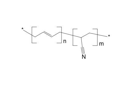Alternating butadiene-acrylonitrile copolymer