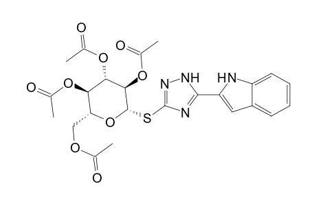 (2S,3R,4S,5R,6R)-2-((3-(1H-indol-2-yl)-1H-1,2,4-triazol-5-yl)thio)-6-(acetoxymethyl)tetrahydro-2H-pyran-3,4,5-triyl triacetate