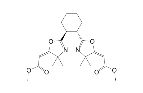 (E,E)-trans-[2-[2-(5-Methoxycarbonylmethylene)-4,4-dimethyl-4,5-dihydrooxazol-2-yl)cyclohexyl]-4,4-dimethyl-4H-oxazol-5-ylidene]acetic acid methyl ester