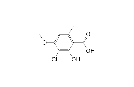 3-Chloro-2-hydroxy-4-methoxy-6-methylbenzoic acid