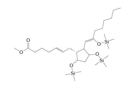 .alpha.-7-(2-(3-(trimethylsiloxy)-octa-1(E)-enyl)-3,5-di(trimethylsiloxy)cyclopentyl)hepta-5(Z)-enoic acid methyl ester (1-18O)