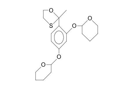 2',4'-Bis(tetrahydro-pyran-2-yl-oxy)-acetophenone ethylene hemithioketal