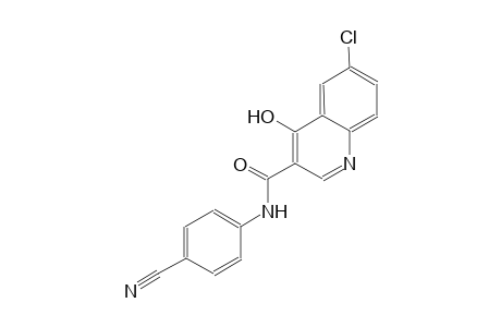 3-quinolinecarboxamide, 6-chloro-N-(4-cyanophenyl)-4-hydroxy-