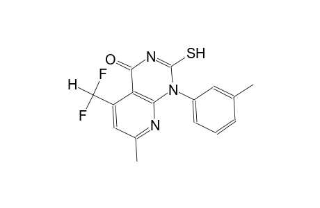 pyrido[2,3-d]pyrimidin-4(1H)-one, 5-(difluoromethyl)-2-mercapto-7-methyl-1-(3-methylphenyl)-