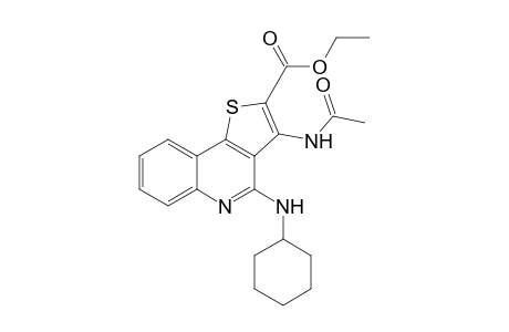 Ethyl 3-acetamido-4-(cyclohexylamino)thieno[3,2-c]quinoline-2-carboxylate