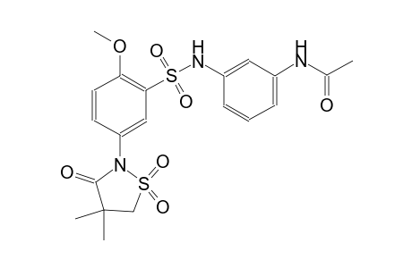 acetamide, N-[3-[[[5-(4,4-dimethyl-1,1-dioxido-3-oxo-2-isothiazolidinyl)-2-methoxyphenyl]sulfonyl]amino]phenyl]-