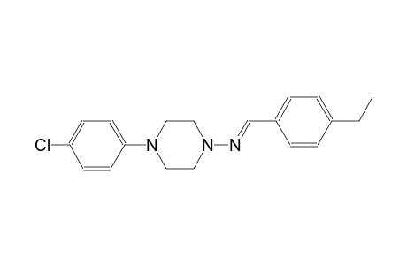 4-(4-chlorophenyl)-N-[(E)-(4-ethylphenyl)methylidene]-1-piperazinamine