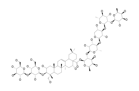 VIRGAUREASAPONIN-3;3-O-BETA-D-GLUCOPYRANOSYL-(1->3)-GLUCOPYRANOSYLPOLYGALACIC-ACID-28-O-BETA-D-FUCOPYRANOSL-(1->2)-ALPHA-L-RHAMNOPYRANOSYL-(