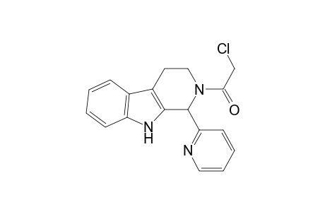 1H-Pyrido[3,4-b]indole, 2-(chloroacetyl)-2,3,4,9-tetrahydro-1-(2-pyridinyl)-, (.+-.)-