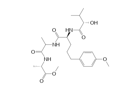 L-Alanine, N-[N-[N-(2-hydroxy-3-methyl-1-oxobutyl)-5-(4-methoxyphenyl)-L-norvaly l]-DL-alanyl]-, methyl ester, (S)-