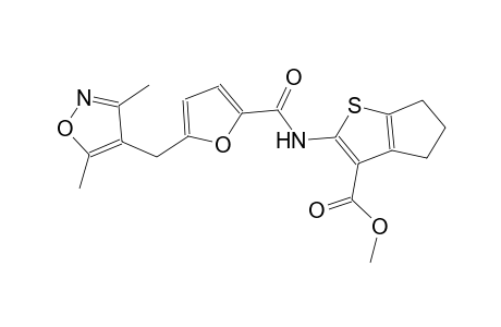methyl 2-({5-[(3,5-dimethyl-4-isoxazolyl)methyl]-2-furoyl}amino)-5,6-dihydro-4H-cyclopenta[b]thiophene-3-carboxylate