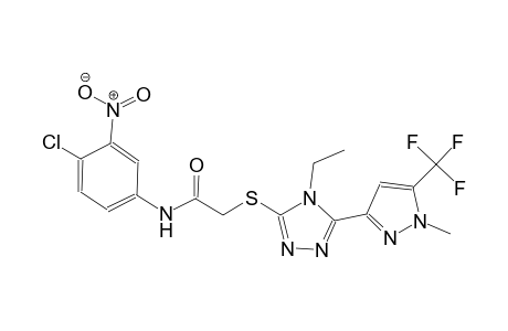 N-(4-chloro-3-nitrophenyl)-2-({4-ethyl-5-[1-methyl-5-(trifluoromethyl)-1H-pyrazol-3-yl]-4H-1,2,4-triazol-3-yl}sulfanyl)acetamide
