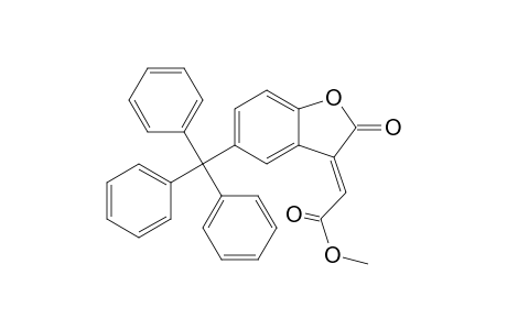 (2E)-2-(2-keto-5-trityl-coumaran-3-ylidene)acetic acid methyl ester