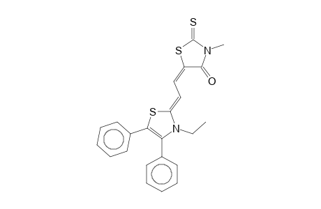 5-[2-(3-Ethyl-4,5-diphenyl-4-thiazolin-2-ylidene)ethylidene]-3-methylrhodanine