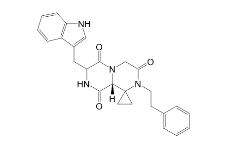 (9a' R)-7'-[Indol-3"-yl)methyl]octahydro-2'-(2-phenylethyl)-spiro(cyclopropane-1,1'-[2H]-pyrazino[1,2-a]pyrazine-3',6',9'-trione