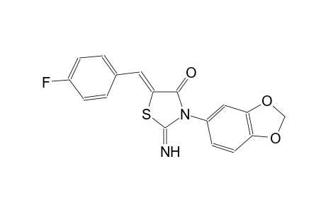 4-thiazolidinone, 3-(1,3-benzodioxol-5-yl)-5-[(4-fluorophenyl)methylene]-2-imino-, (5Z)-