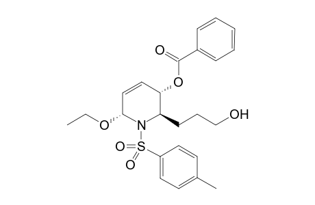 (2R,3S,6R)-N-tosyl-3-benzoyl-6-ethoxy-2-3'-(tert-hydroxypropyl)-.delta.-4-piperidine
