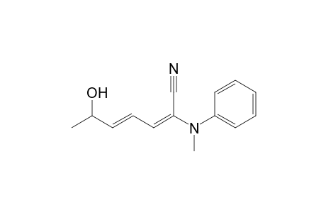 (2E,4E)-2-[methyl(phenyl)amino]-6-oxidanyl-hepta-2,4-dienenitrile