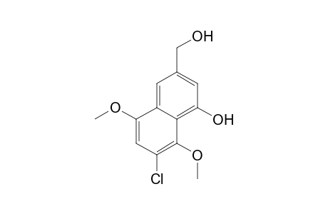 7-chloranyl-3-(hydroxymethyl)-5,8-dimethoxy-naphthalen-1-ol