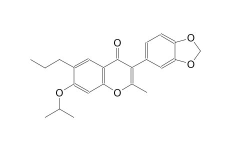 3-(1,3-benzodioxol-5-yl)-7-isopropoxy-2-methyl-6-propyl-4H-chromen-4-one