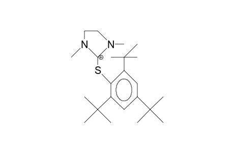 2-(2,4,6-Tri-tert-butyl-phenylthio)-1,3-dimethyl-imidazolidinium cation