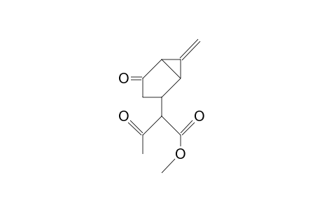4-(1-Carbomethoxy-2-oxo-prop-1-yl)-6-methylene-bicyclo(3.1.0)hexan-2-one isomer 1