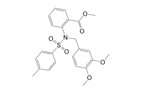Anthranilic acid, N-(p-tolylsulfonyl)-N-veratryl-, methyl ester